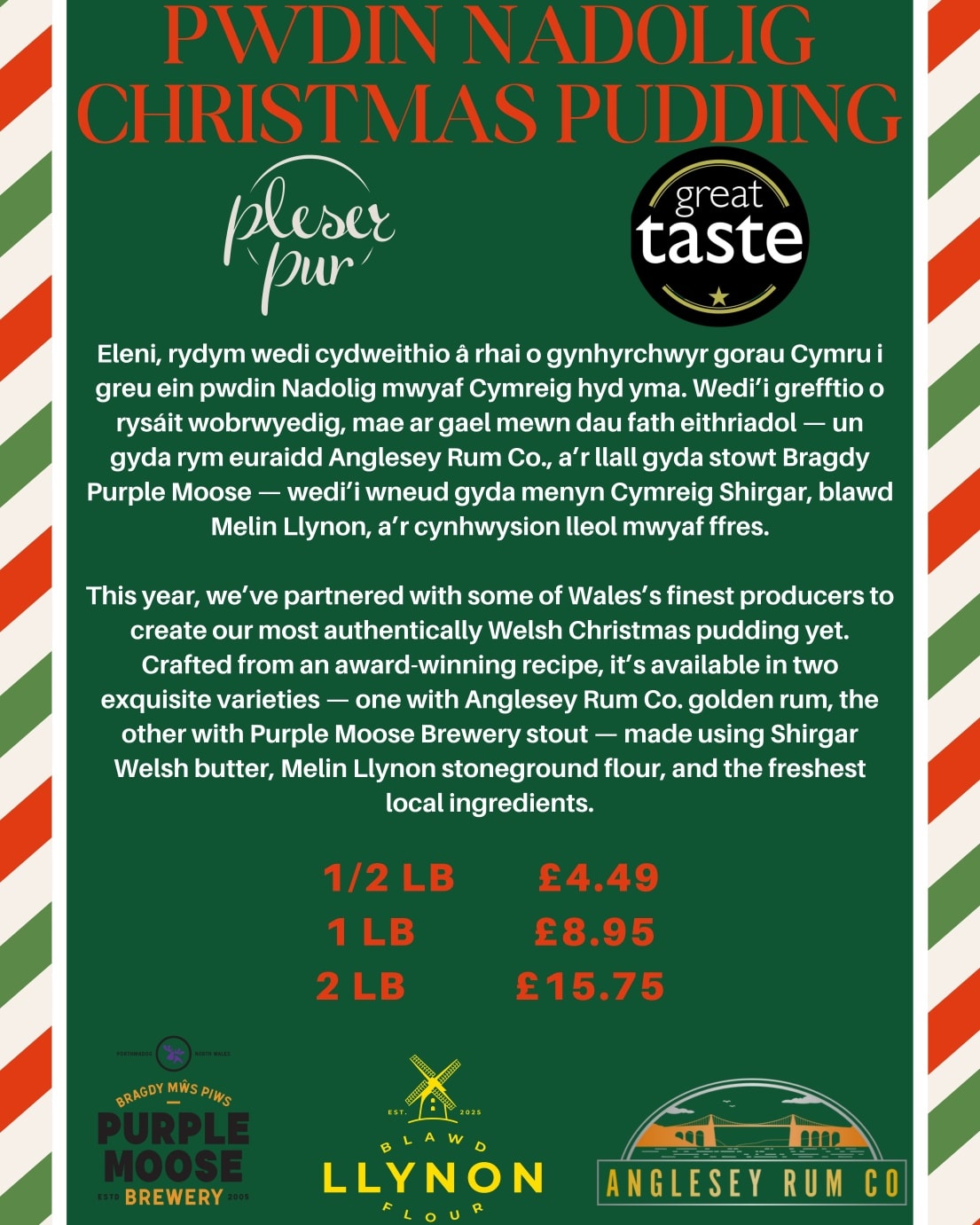 Anglesey Rum Christmas Pudding