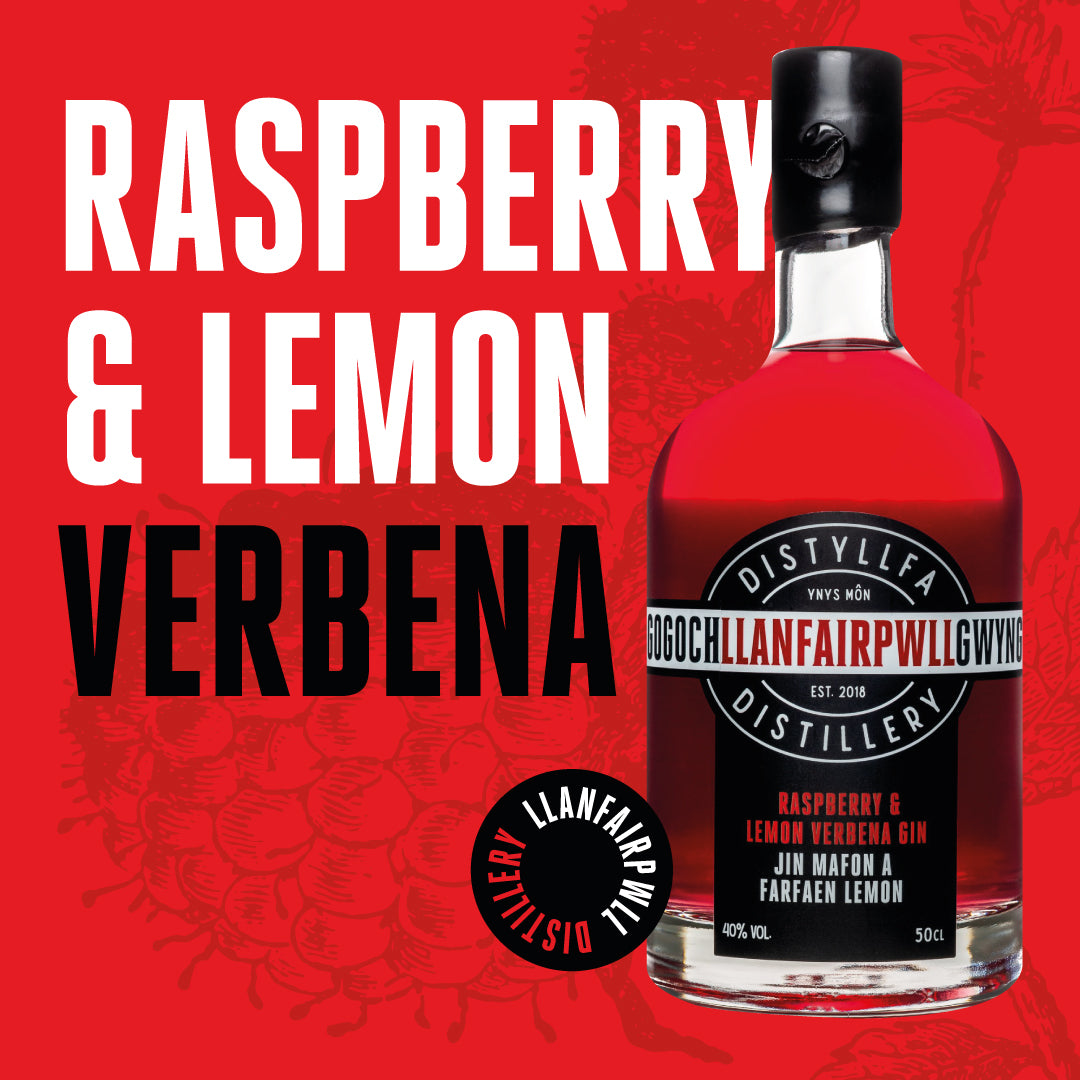 Llanfairpwll Distillery - Raspberry & Lemon Verbena Gin - 70cl