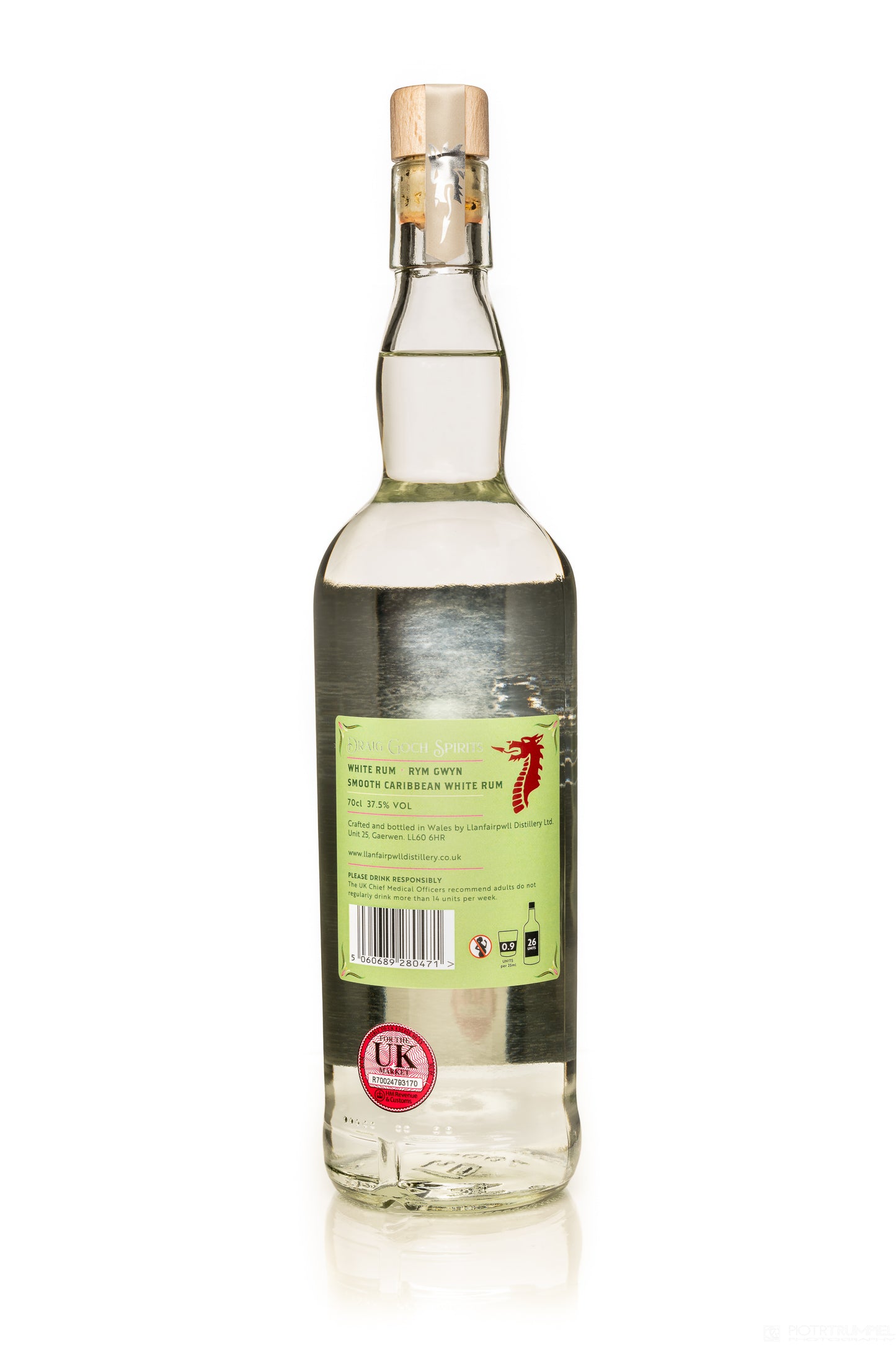 Draig Goch White Rum - Rym Gwyn Draig Goch
