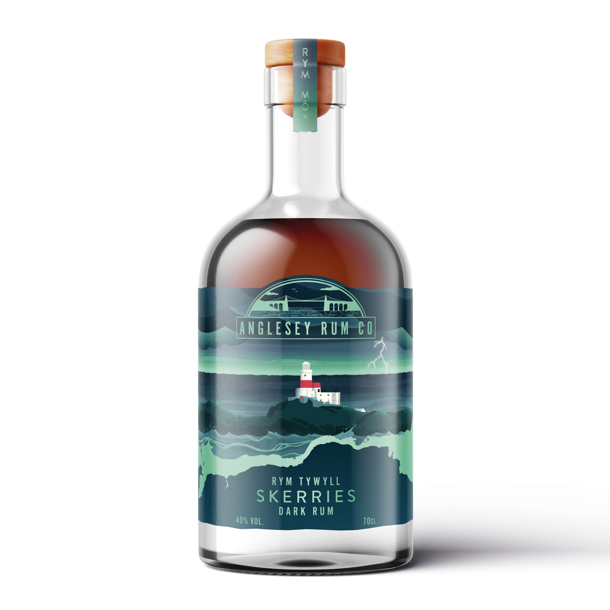 Anglesey Rum Co - Craft Small Batch Welsh Rum - Rym Tywyll Skerries