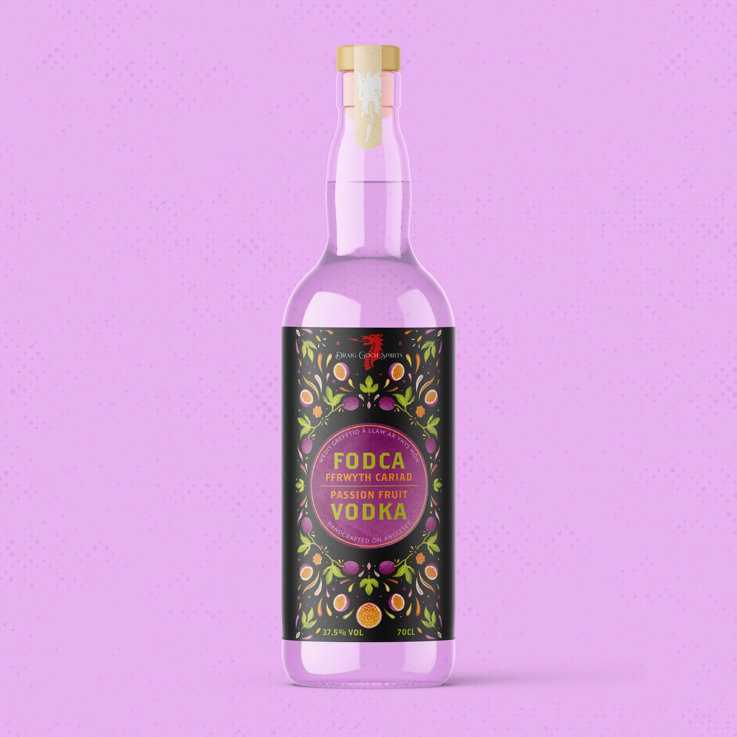 Draig Passion Fruit Vodka - Fodca Ffrwyth Cariad