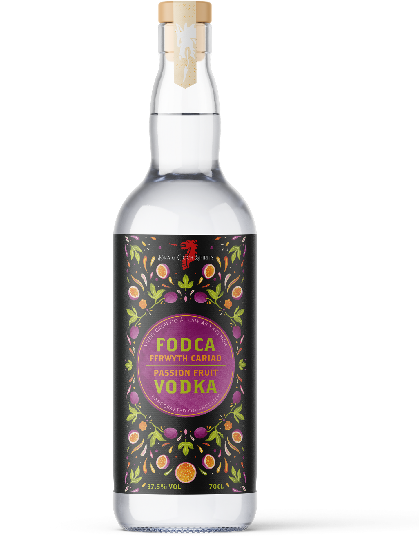 Draig Passion Fruit Vodka - Fodca Ffrwyth Cariad